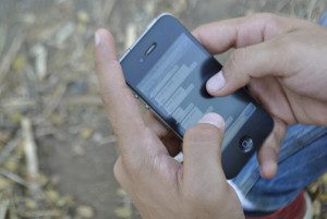 man holding phone