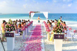 wedding isle on beach