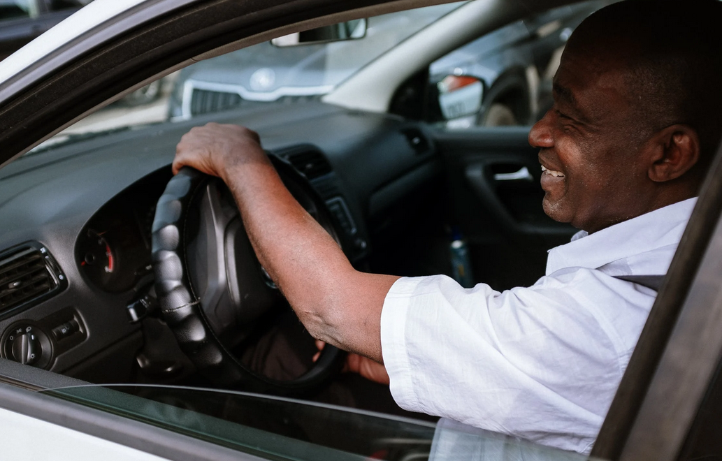 man driving